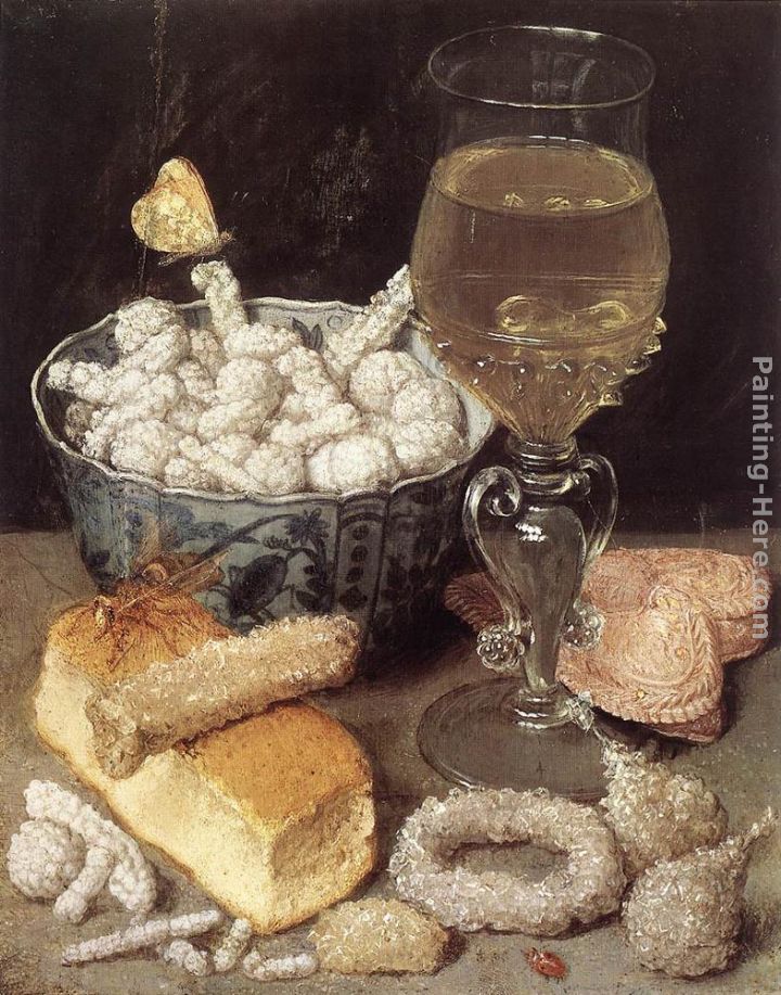 Still-Life with Bread and Confectionary painting - Georg Flegel Still-Life with Bread and Confectionary art painting